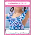 thumbnail image 2 of Traje de baño de una pieza para niña Angel Season talla 8T azul con estampado floral, 2 of 5