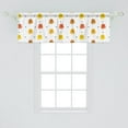 thumbnail image 2 of Ambesonne Ghost Window Valance, Smiling Ghost Characters in Earthy Tones Among Little Black Stars Childish Design, Curtain Valance for Kitchen Bedroom Decor with Rod Pocket, 54" X 18", Multicolor, 2 of 3