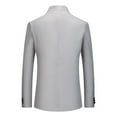 thumbnail image 3 of IYTR Mens Suit Coats Solid Color Long Sleeve Jacket Button-up Lapel Coat Formal Dress Performance Suit Jacket with Pocket Gray XL, 3 of 3