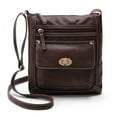 thumbnail image 3 of Womens Leather Satchel Cross Body Shoulder Messenger Bag Coffee, 3 of 6