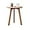 Off-White, variant on Round Side Table - 100% Natural Solid Oak Wood - 3 Legs Wood End Table for Living Room - Easy Assembly, Elegant Round End Table - Eco-Friendly Painted Small Side Table (Colour: Natural)