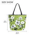 thumbnail image 5 of FORMRS Womens Canvas Tote Bag with Zipper Inner Pocket Shoulder Handbag, Retro Floral, 5 of 7