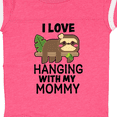 thumbnail image 4 of Inktastic I Love Hanging out with My Mommy with Sloth Boys or Girls Baby Bodysuit, 4 of 5