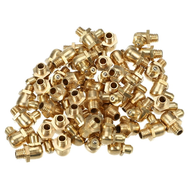 50 Uds M6x1 accesorio de boquilla de engrase Unique Bargains 90 grados