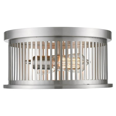 

Z Lite 334F2BN 6.5 x 13.12 x 13.12 in. 2 Light Flush Mount Brushed Nickel