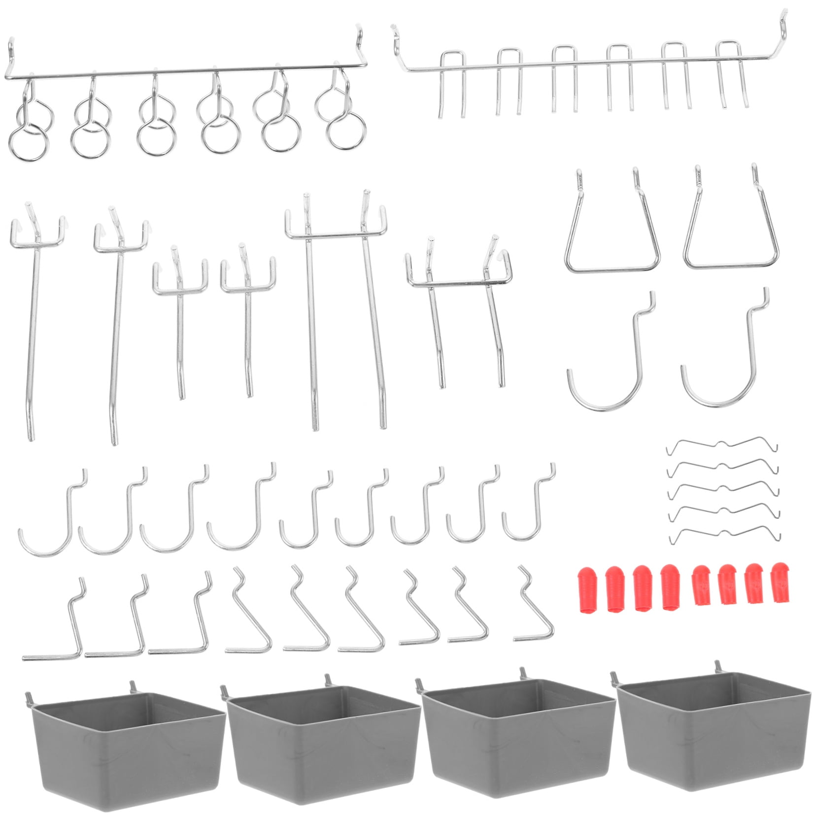 ETHZZLE peg board accessories Pegboard Hooks Stainless Steel Workshop Versatile 114pcs