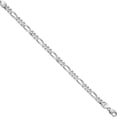 thumbnail image 2 of Sterling Silver Rhodium-Plated 7.75mm Figaro Chain (9 X 7.75) Made In Italy qfg220r-9, 2 of 5