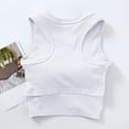 thumbnail image 5 of Womens Athletic Crop Tank Tops Solid Crew Neck Sleeveless Shirts Summer Casual Sports Workout Fitness Yoga Blouse, 5 of 7