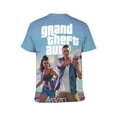 thumbnail image 3 of Grand Theft Auto Unisex Short Sleeve T Shirt Daily Novelty 3D Printed T-Shirts Soft Comfortable Tee Shirt Top For Men And Women, 3 of 7