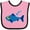 Pink and Black, variant on Inktastic Fishing Blue Fish Boys or Girls Baby Bib