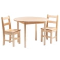 thumbnail image 1 of Poitras Table Ronde en Bois Dur Massif avec 2 Chaises, 1 of 1