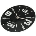 thumbnail image 3 of Black Decorative Unique Modern Round Glass Wall Clock, for Living Room, Kitchen, Dining or Bedroom, 3 of 6