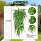 thumbnail image 3 of 4 Paquetes Plantas Colgantes Artificiales Decoración de Pared de Hojas de Hiedra Falsa para Interior Al Aire Libre, Decoración del Hogar con Vegetación Vid de Imitación, 3 of 5