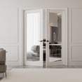 thumbnail image 2 of 36" X 80" Interior Mirrored French Doors Primed Double French Doors With Hardware Kit Handles, 2 of 8