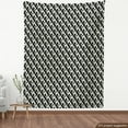 thumbnail image 4 of Retro Fabric by the Yard, Monochrome Geometric Shape Modern Optical Illusion Inspired Diagonal Art, Decorative Upholstery Fabric for Sofas and Home Accents, Eggshell Charcoal Grey by Ambesonne, 4 of 5
