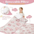 thumbnail image 3 of Pink Dog Paw Toddler Nap Mats for Kids Preschool,Sleeping Mat Bag or Kids,Toddler Sleeping Bag,Toddler Nap Mat or Daycare, 3 of 6