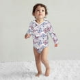 thumbnail image 4 of Xecao Butterflies in Pastel Print Baby unisex-baby Cotton Long-sleeve Bodysuits-3 Months, 4 of 6