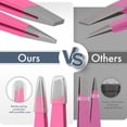 thumbnail image 5 of Bathway Tweezers for Women Facial Hair, Slant & Point Tip 3 Pack Eyebrow Tweezers for Men, Professional Tweezer Set Stainless Steel Precision Tweezers for Eyebrows, Splinter, Ingrown Hair Removal, 5 of 7