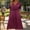 Purple, variant on Women's Short Sleeve Dresses with Pockets Plus Size Multi-Color Satin Zipper V-Neck Dress