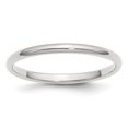 thumbnail image 1 of 2 mm Sterling Silver Half-Round Band, Size 11, 1 of 1