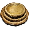 thumbnail image 4 of VintiquE Wooden Handmade Serving Tray Salad Bowl II Serving Platter Tray II Set of 3 Log for Serving Bark Wooden Tray (Size :- (Small 8 inch) (Medium 10 inch) (Large 12 inch), 4 of 6