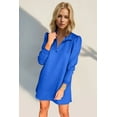thumbnail image 2 of Women's Double Take Textured Quarter Zip Long Sleeve Dress 95% Polyester 5% Spandex Fabric for a chic weekend look, 2 of 20
