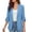 Blue, variant on Sahpxhe Womens 3/4 Sleeve Blazers Single Button Notched Lapel Relaxed Fit Business Casual Suit Jacket Open Front Trendy Blazer Blue S