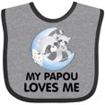 thumbnail image 3 of Inktastic Raccoon My Papou Loves Me Boys or Girls Baby Bib, 3 of 4