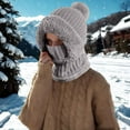 thumbnail image 2 of Uooqdmx Ski Mask for Women Winter Hats for Women Warm Ski Mask Winter Ski Mask Thermal Balaclava Winter Balaclava Warm Hats for Women Gray One Size, 2 of 7