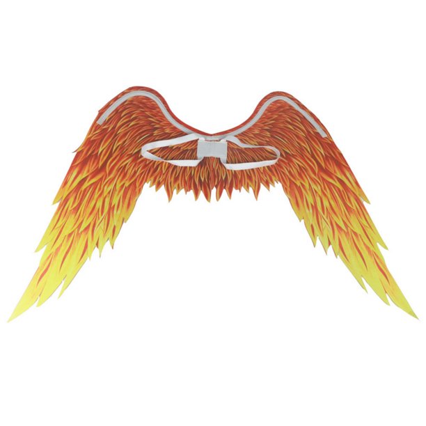 Adult Halloween Wings Foldable Nonwoven Feathers Angel Wings Fire Evil