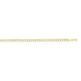 thumbnail image 2 of JewelStop 14K Yellow Gold White Pave 3.2mm Diamond-Cut Comfort Curb Chain, Lobster Clasp - 22 Inches, 2 of 3