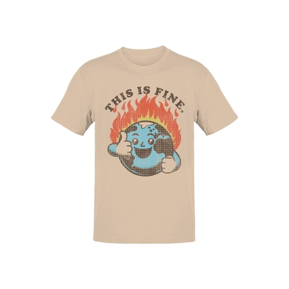 Smiling Earth on Fire Men's T-shirt