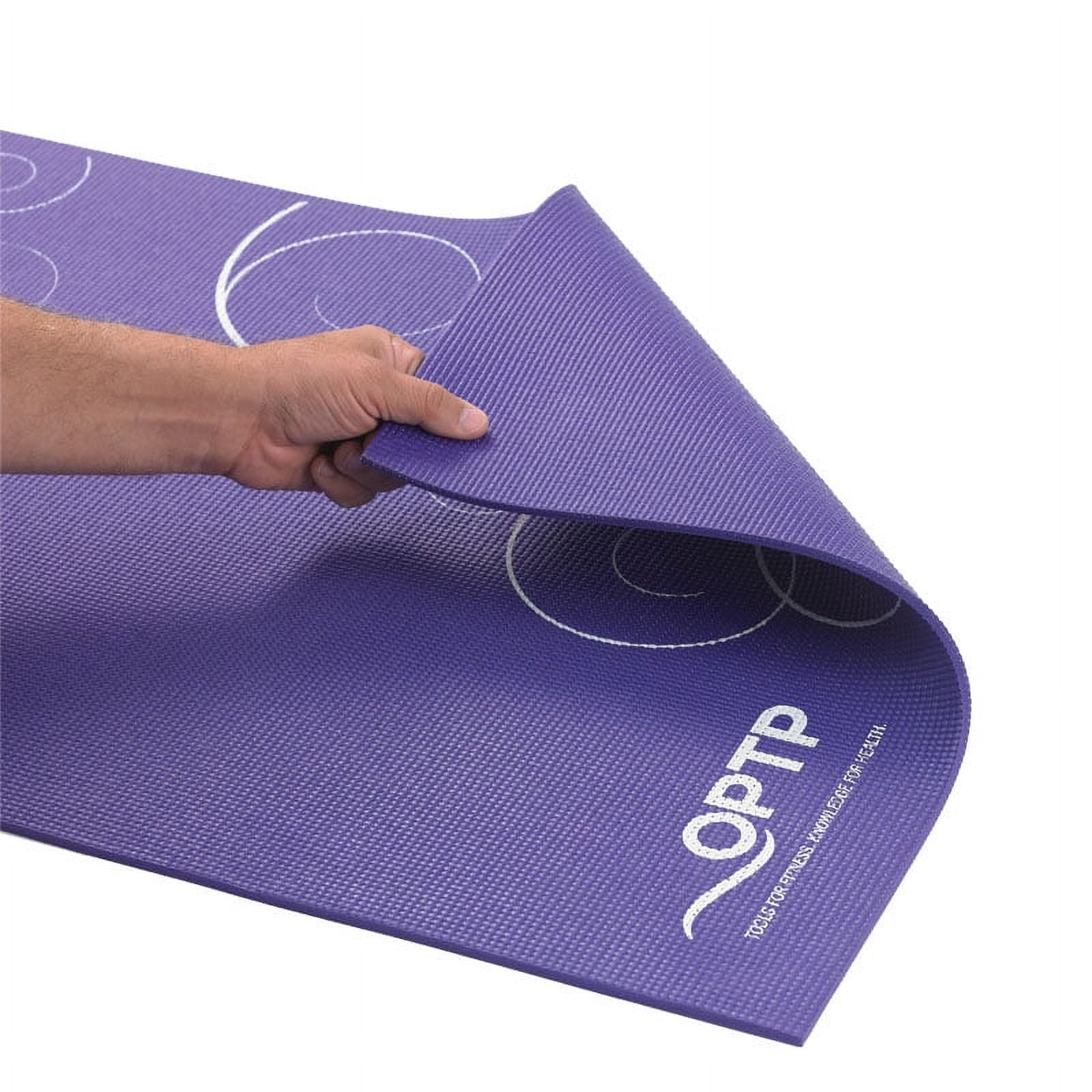 OPTP Yoga Mat - Purple Non-Slip Fitness and Exercise Mat (496)