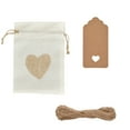 thumbnail image 1 of 25 Pcs Love Linen Bag Set Wedding Gift Box Packaging Jewelry Storage, 1 of 1