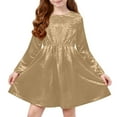 thumbnail image 2 of JUSLIO Girls Khaki Dress Casual Long Sleeve Dresses Size 4 Y, 2 of 9