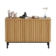 thumbnail image 2 of 3-fluted-door moderno sideboard buffet gabinete con adjustable estante - de madera credenza coffee bar, 2 of 6