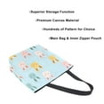 thumbnail image 3 of FORMRS Womens Canvas Tote Bag with Zipper Inner Pocket Shoulder Handbag, Cute Rabbits, 3 of 7