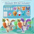 thumbnail image 3 of SkyMagic Poke Poke Art Animals Theme - Mess-Free Fabric Art Craft Kit with Flower Pressing, Creative Gift for Kids Ages 4+, 3 of 7