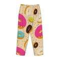 thumbnail image 5 of Sigee Donuts Print Women's Soft Pajama Pants - Breathable and Comfortable Lounge Sleep Bottoms with Elastic Waistband and Pockets-Small, 5 of 9