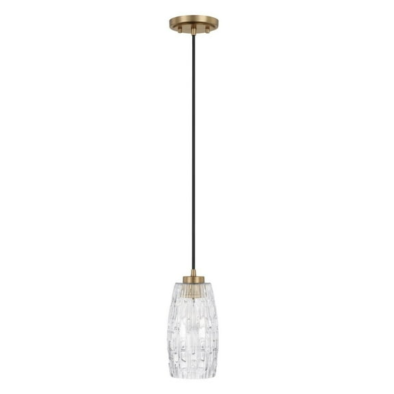 One Light Pendant-Aged Brass Finish    -Traditional Installation Capital Lighting 328611Ad-450