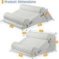 thumbnail image 2 of Wedge Pillows for Adult Adjustable Bed Wedge Pillow for Post Surgery Triangle Pillow Headboard with Bolster Cushion for Sleeping Acid Reflux Neck & Back Support and Dark G, 2 of 9