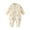 Beige, variant on Hwmodou Girls Jumpsuits Unisex Cotton Blend Baby Clothes Jumpsuit Crawling Pajamas Fall Winter Casual Jumpsuit,3-6M