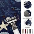 thumbnail image 5 of Round Area Rugs 3.3Ft, Nautical Coastal Non-Slip Washable Circle Rugs Carpet, Ocean Beach Starfish Shell Conch Navy Blue Indoor Outdoor Rug Floor Mats Throw Runner for Bedroom Living Room Bathroom, 5 of 8