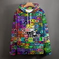 thumbnail image 4 of Geometry Dash Cube Adult Sweater Pullover Hoodie 3D Printed Loose Hooded Long Sleeved Jackets Tops, 4 of 8