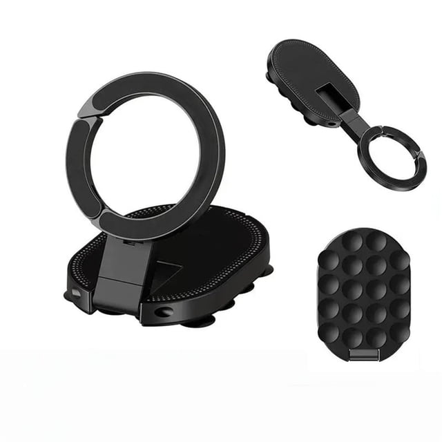 Mini soporte magnético adhesivo 3 en 1 plegable y giratorio para teléfono con ventosa, soporte manos libres para escritorio, viajes y oficina