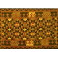 thumbnail image 1 of Ahgly Company Machine Washable Indoor Rectangle Oriental Yellow Traditional Area Rugs, 5' x 8', 1 of 4