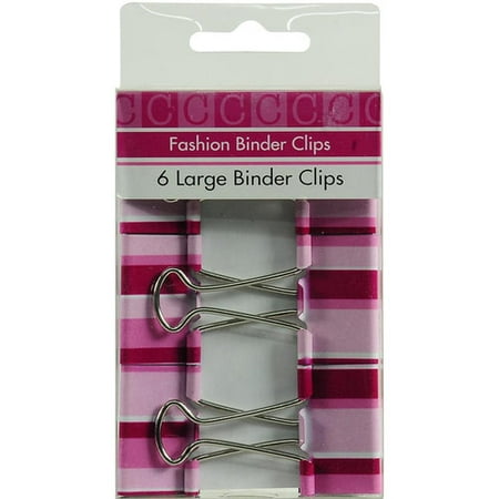 Large Binder Clips, Pink