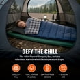 thumbnail image 6 of KingCamp Cotton Flannel Sleeping Bag XL Lightweight Envelope Design Sleeping Bag for Adults, Ideal for Camping & Backpacking, 5.07LBS, Navy Blue - Right Zip, 6 of 10