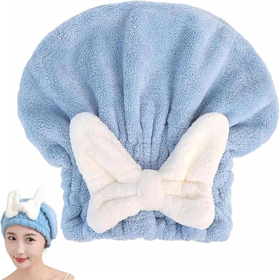 Super Absorbent Hair Towel Wrap for Wet Hair, 2026 New Microfiber Hair Towel Wrap Women Quick-Drying Hair Towels, Soft Bow Tie Wet Hair Towels Wrap for Women