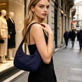 thumbnail image 6 of MMJ Solid Color Mini Nylon Dumpling Crossbody Bag Adjustable Strap Women Underarm Commute Purse 9.84x6.69x4.72in, 6 of 7